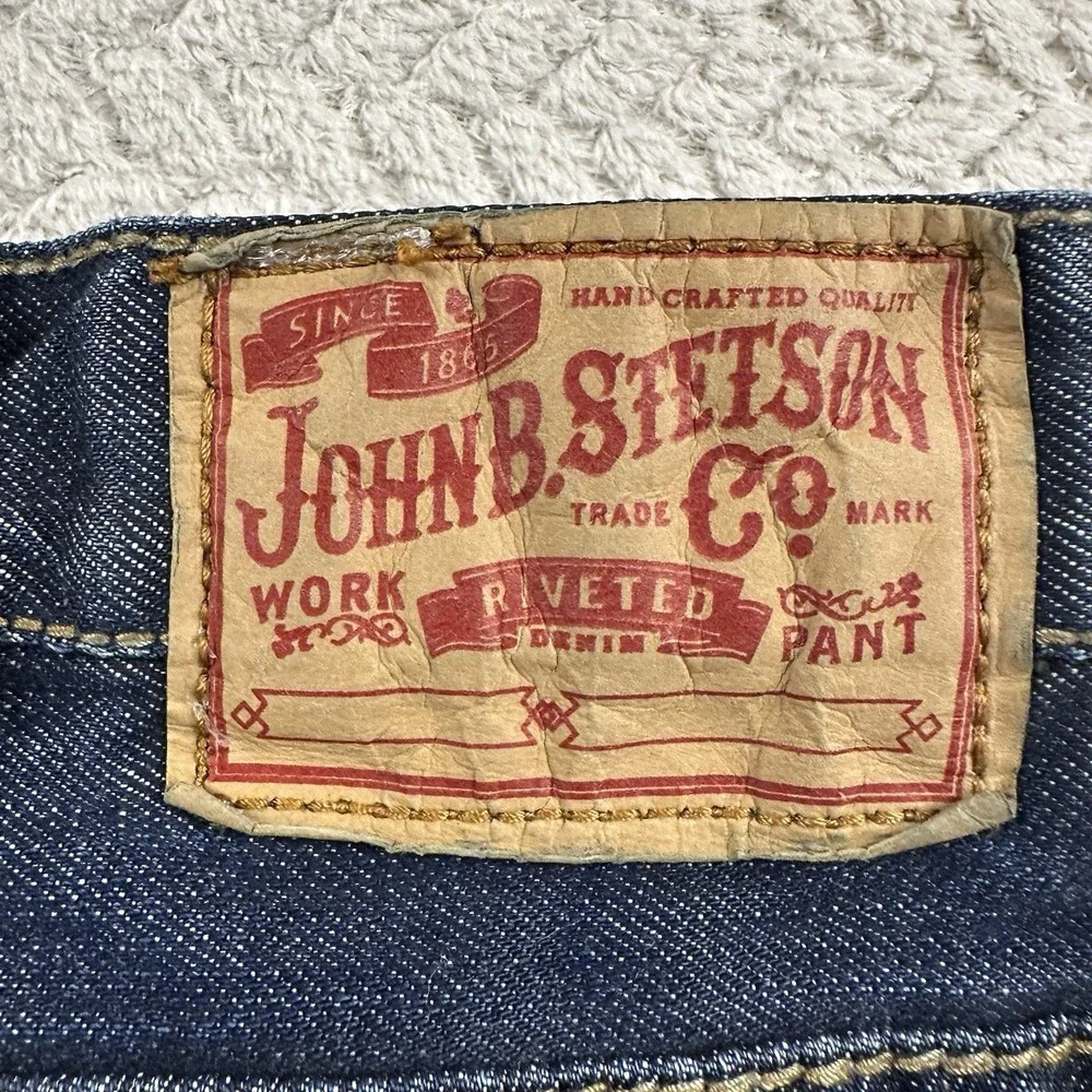 John B Stetson Jeans Men's 44x40 Big Tall 1312 Modern Straight Leg 100% Cotton - Picture 9 of 16